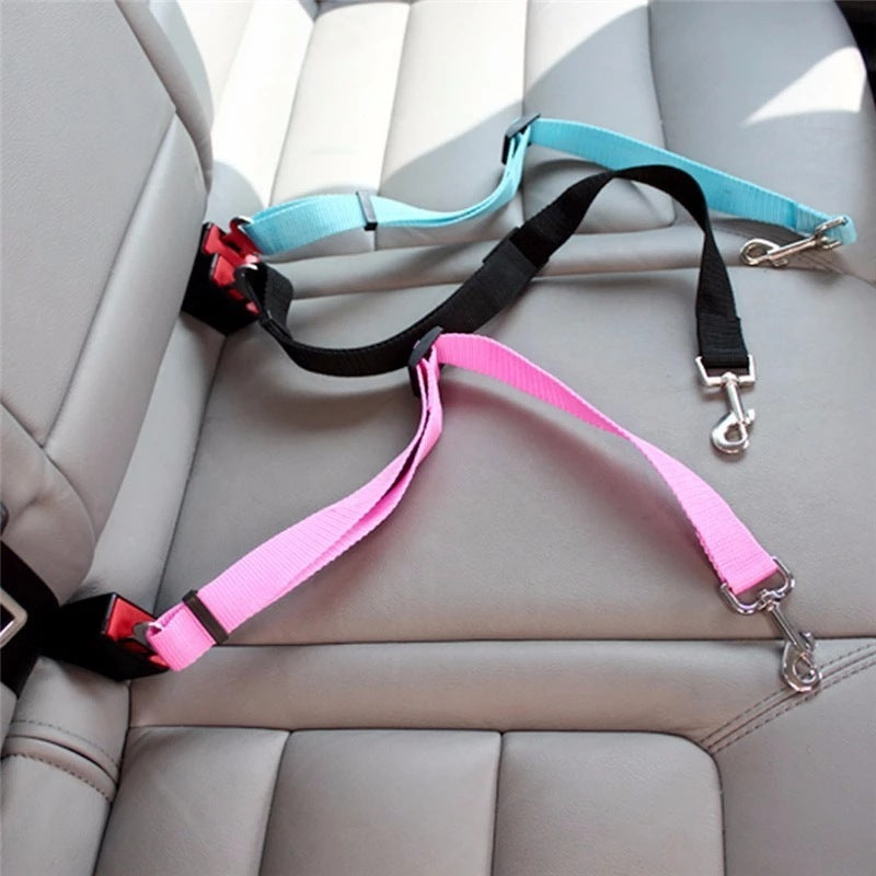 Adjustable Pet Car Seat Belt – Safety Harness Lead for Dogs & Cats