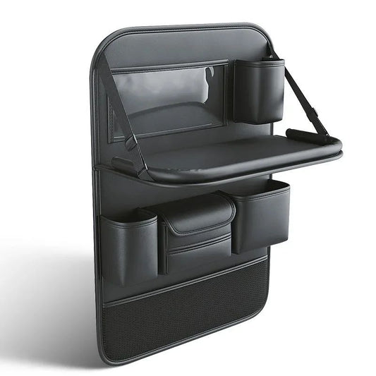 All-in-One Car Organizer: Foldable Table, Tablet Pocket & More