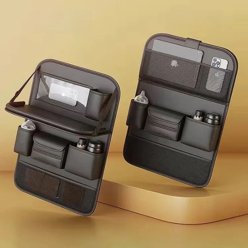All-in-One Car Organizer: Foldable Table, Tablet Pocket & More